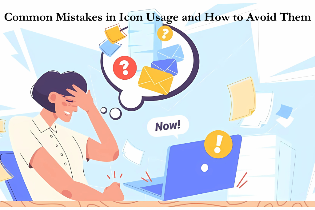 Common mistakes in icon usage and tips on how to avoid them for better design and user experience.