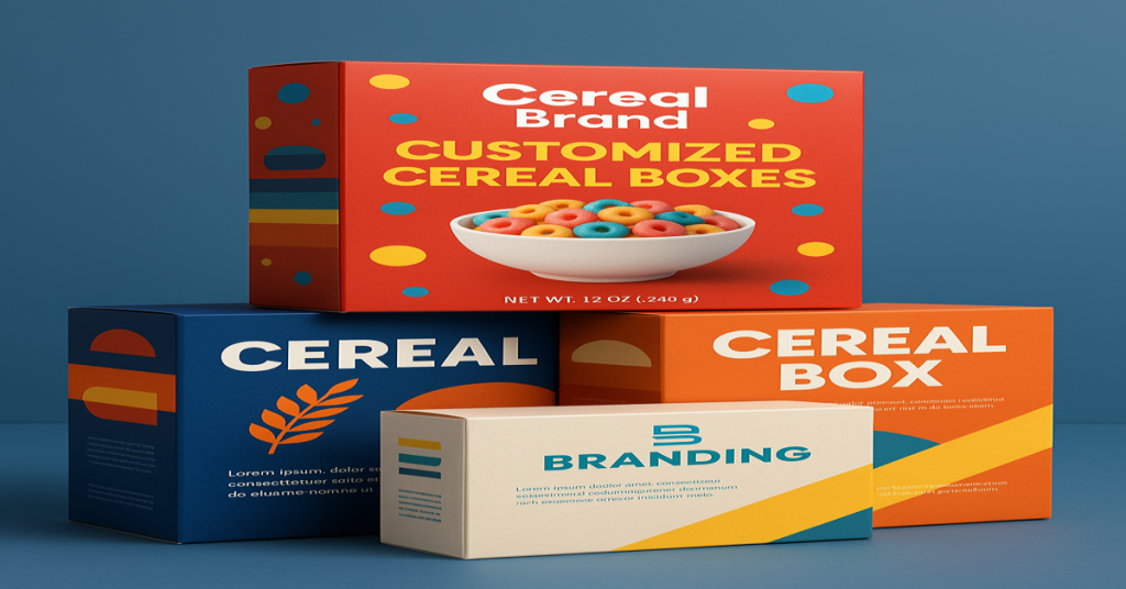 Blank cereal boxes